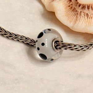 Trollbeads Glass Bead Black Spots 61400-Retired